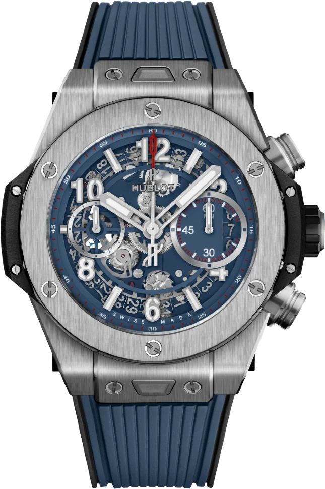 Купить копии элитных часов  Hublot Big Bang Unico Titanium Blue 42mm 441.NX.5179.RX: в наличии!