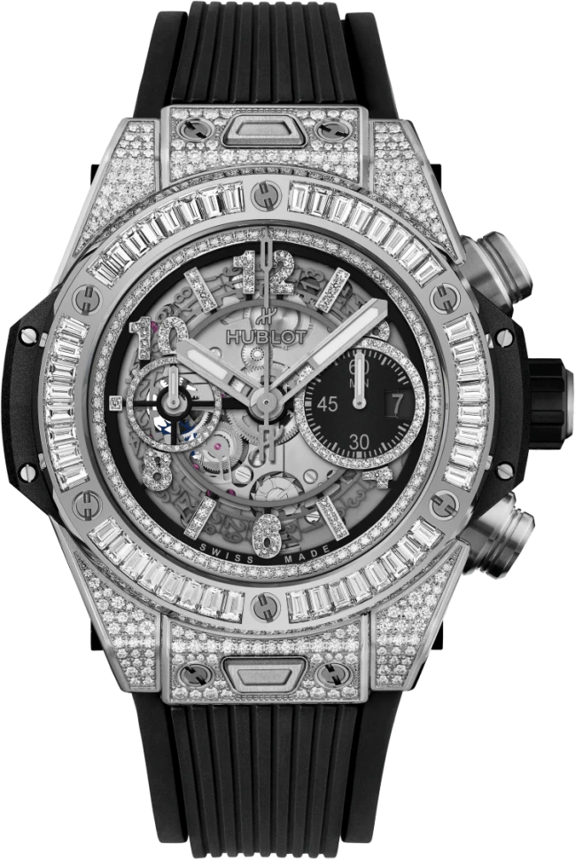 Купить копии элитных часов  Hublot Big Bang Unico Titanium Jewellery 421.NX.1170.RX.0904: в наличии!