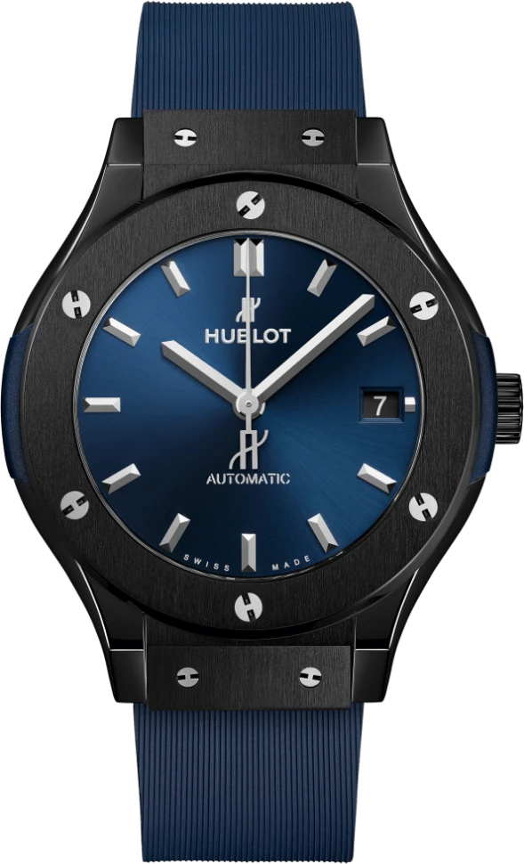 Купить копии элитных часов  Hublot Classic Fusion Ceramic Blue 38 mm 565.CM.7170.RX: в наличии!