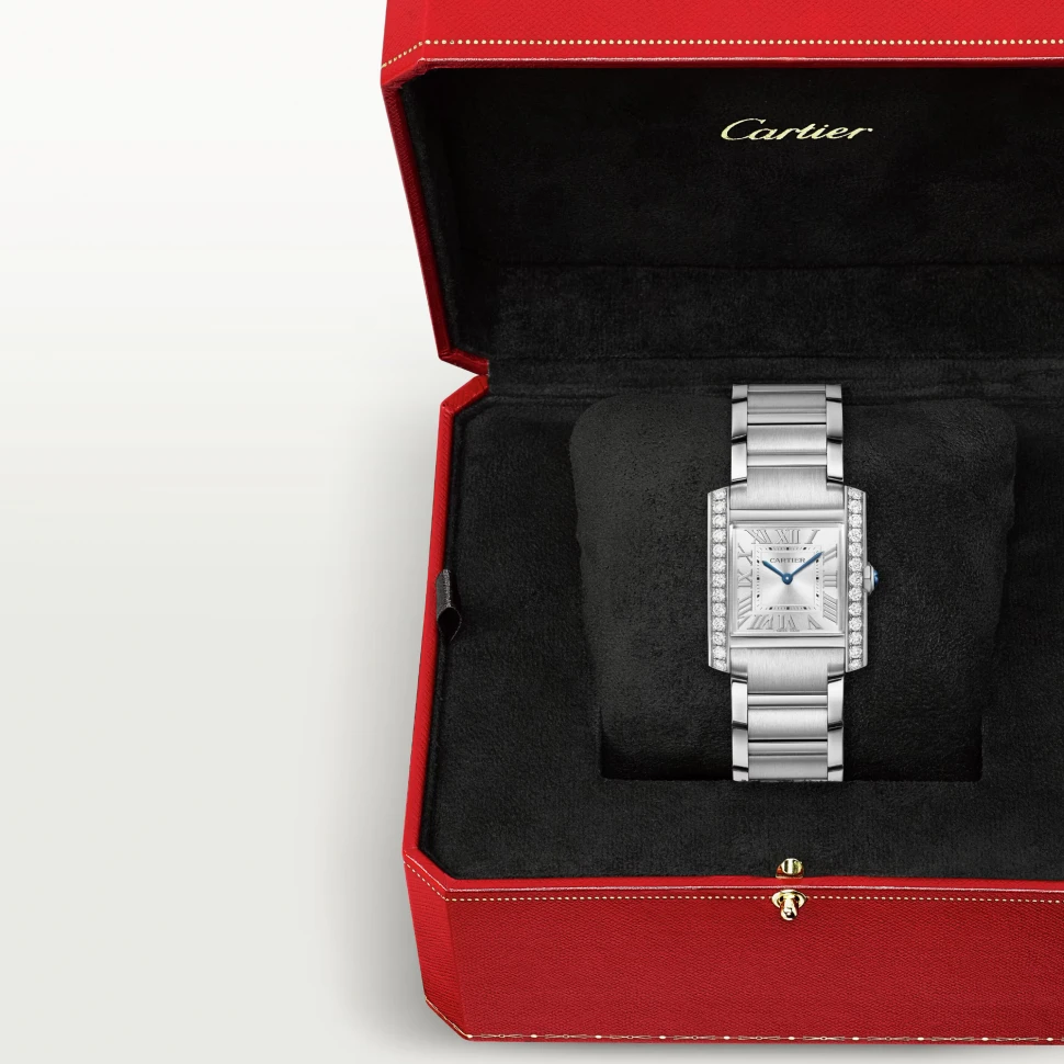 Купить копии элитных часов  Cartier Tank Franсaise Watch W4TA0021: в наличии!