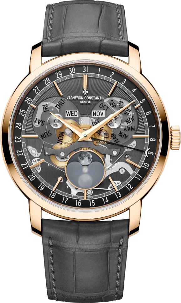 Купить копии элитных часов  Vacheron Constantin Traditionnelle Сomplete Calendar Openface 4020T/000R-B654: в наличии!
