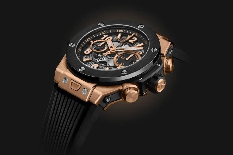 Купить копии элитных часов  Hublot Big Bang Unico King Gold Ceramic 421.OM.1180.RX: в наличии!