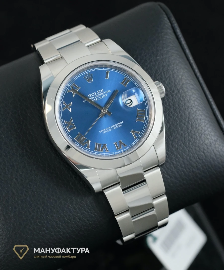 Купить копии элитных часов  Rolex Oyster Perpetual Datejust II 41mm Blue Azzurro 126300: в наличии!