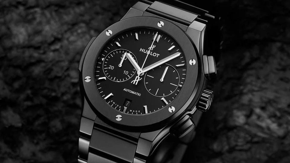 Купить копии элитных часов  Hublot Classic Fusion Chronograph Black Magic Bracelet 520.cm.1170.cm: в наличии!