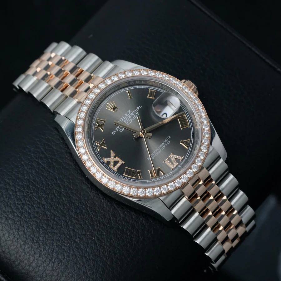 Купить копии элитных часов  Rolex Datejust 36mm Steel &amp; Rose Gold Diamond Bezel 126281RBR: в наличии!
