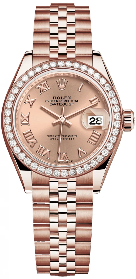 Купить копии элитных часов  Rolex Lady-Datejust Oyster Perpetual 28 mm m279135rbr-0028: в наличии!