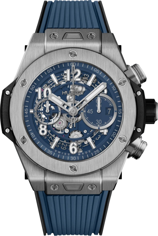 Купить копии элитных часов  Hublot Big Bang Unico Titanium Blue 421.NX.5170.RX: в наличии!