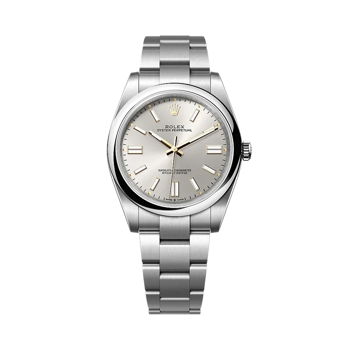 Купить копии элитных часов  Rolex Oyster Perpetual 41mm Silver Dial 124300: в наличии!