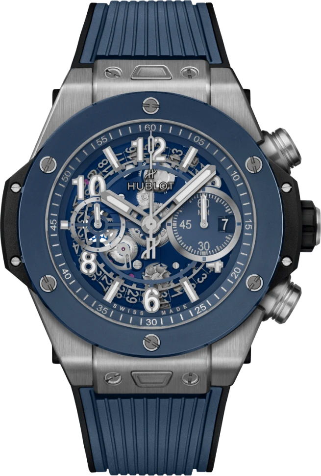 Купить копии элитных часов  Hublot Big Bang Unico Titanium Blue Ceramic 421.NL.5170.RX: в наличии!