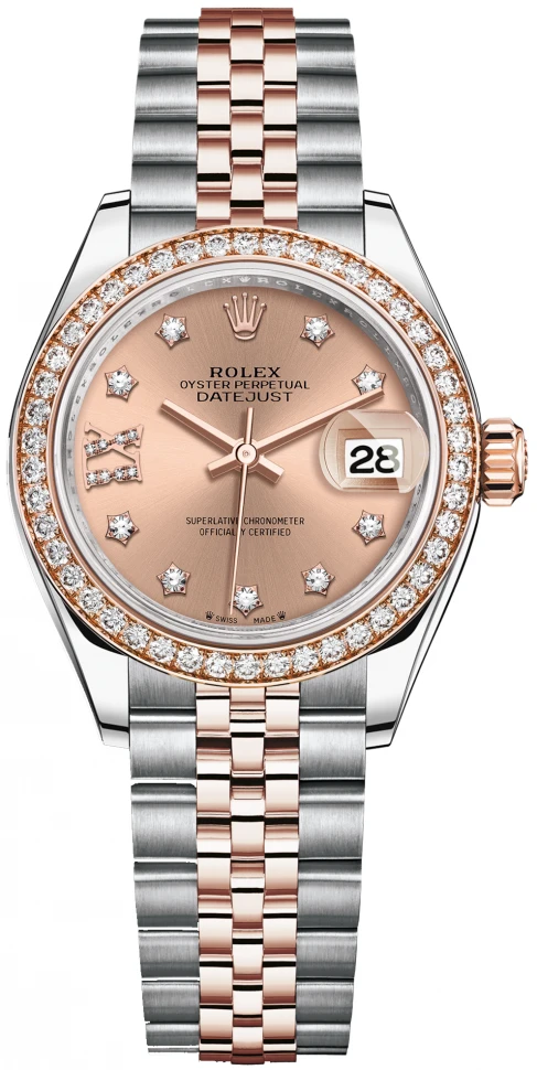 Купить копии элитных часов  Rolex Lady-Datejust Oyster Perpetual 28 mm m279381rbr-0027: в наличии!
