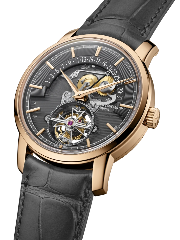 Купить копии элитных часов  Vacheron Constantin Traditionnelle Tourbillon Retrograde Date Openface 6010T/000R-B638: в наличии!