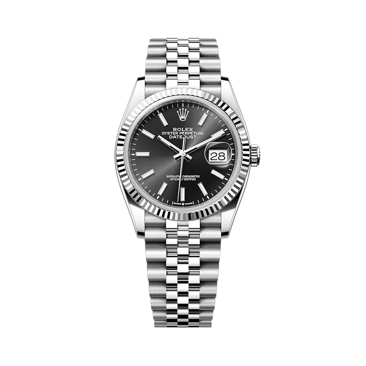 Купить копии элитных часов  Rolex Datejust 36mm Steel &amp; White Gold Black dial 126234: в наличии!