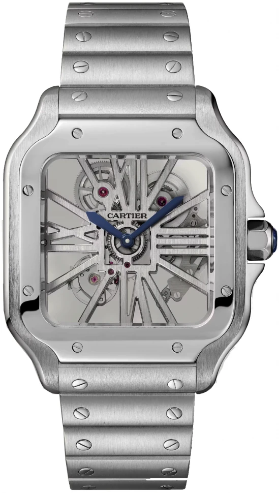 Купить копии элитных часов  Cartier Santos De  Skeleton Watch WHSA0014: в наличии!