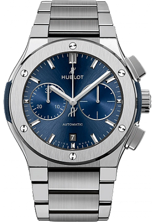 Classic Fusion Blue Chronograph Titanium Bracelet