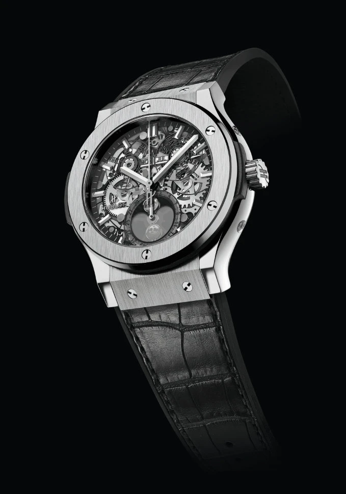 Купить копии элитных часов  Hublot Classic Fusion Aerofusion Moonphase Black Magic 517.CX.0170.LR: в наличии!
