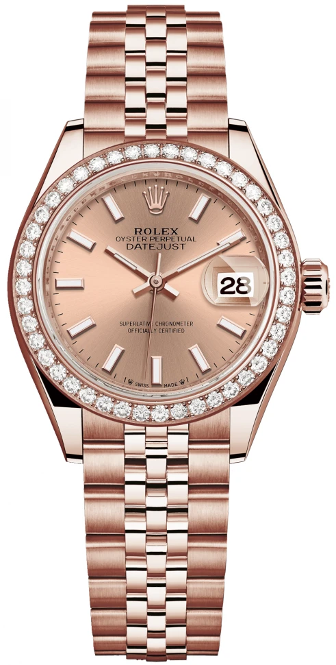 Купить копии элитных часов  Rolex Lady-Datejust Oyster Perpetual 28 mm m279135rbr-0026: в наличии!