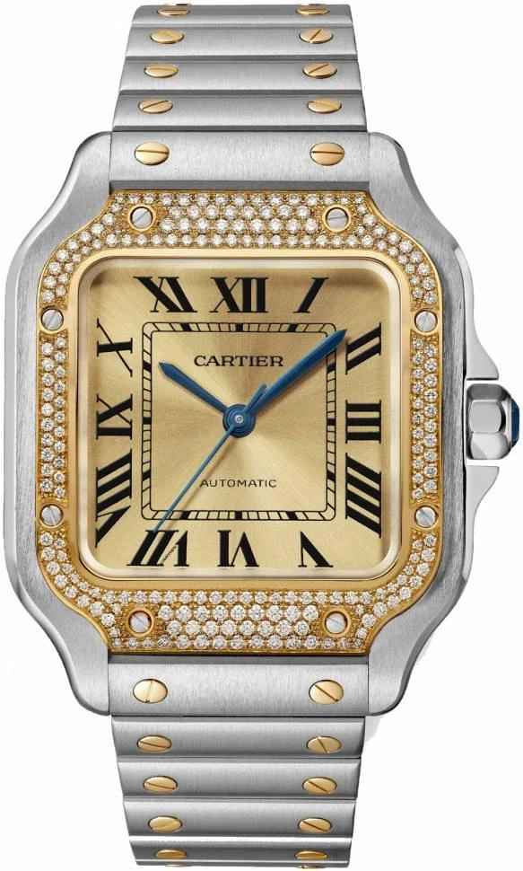 Купить копии элитных часов  Cartier Santos De W3SA0007: в наличии!
