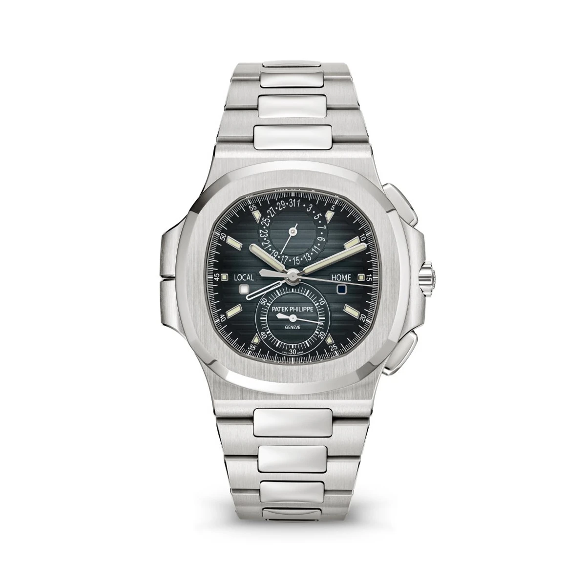 Купить копии элитных часов  Patek Philippe Nautilus Travel Time Chronograph Blue Dial 5990/1A-011: в наличии!
