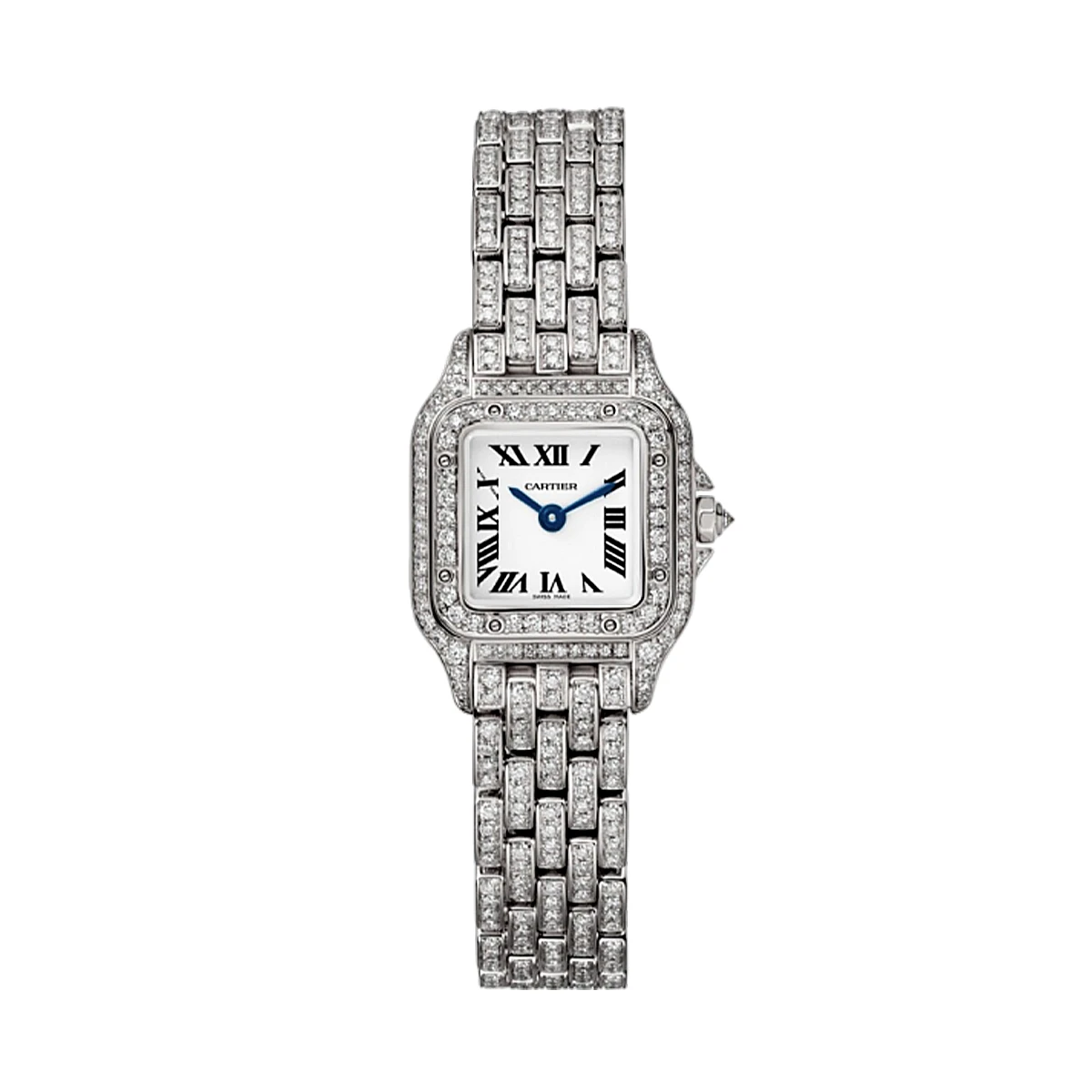 Купить копии элитных часов  Cartier Mini Panthere de Cartier Custom Diamonds Full Pave WSPN0019 FIX: в наличии!