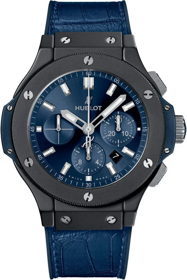 Купить копии элитных часов  Hublot Big Band Ceramic Blue 44 mm 301.ci.7170.lr: в наличии!