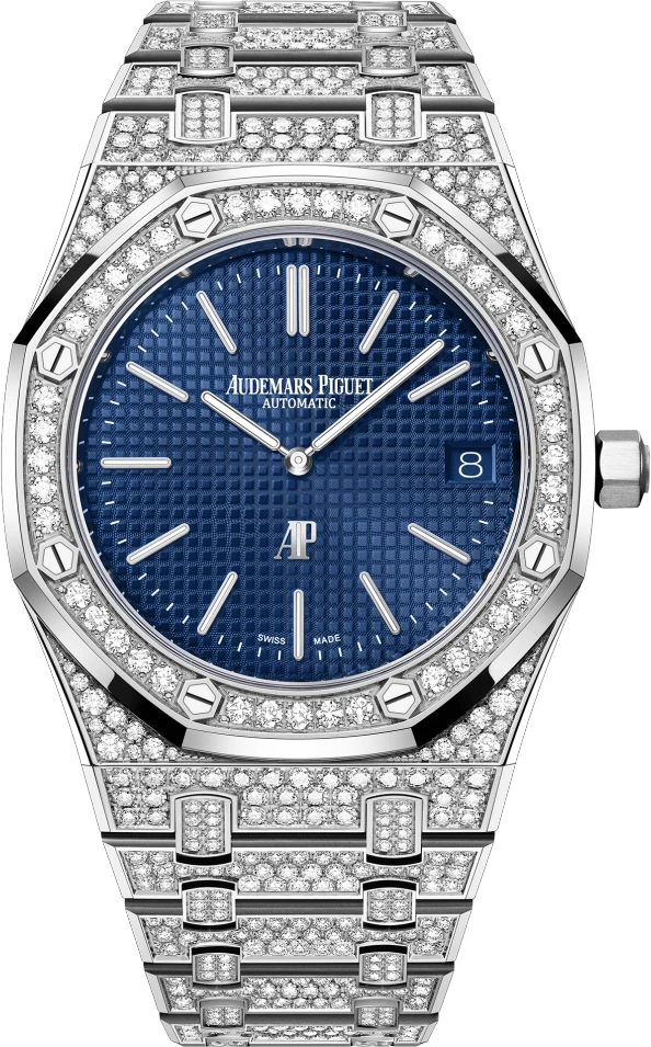 Купить копии элитных часов  Audemars Piguet Royal Oak Jumbo Extra-thin 16202BC.ZZ.1241BC.02: в наличии!