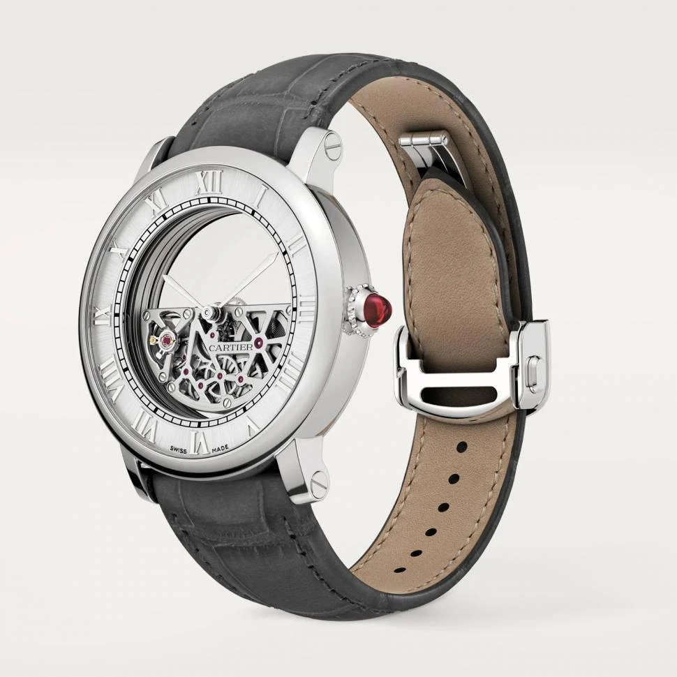Купить копии элитных часов  Cartier Rotonde de  Masse Mysterieuse Skeleton WHRO0078: в наличии!