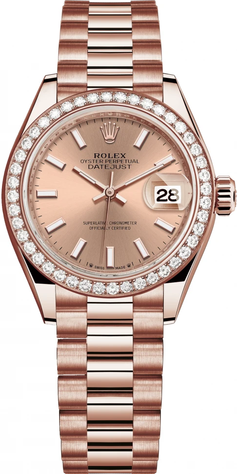 Купить копии элитных часов  Rolex Lady-Datejust Oyster Perpetual 28 mm m279135rbr-0025: в наличии!