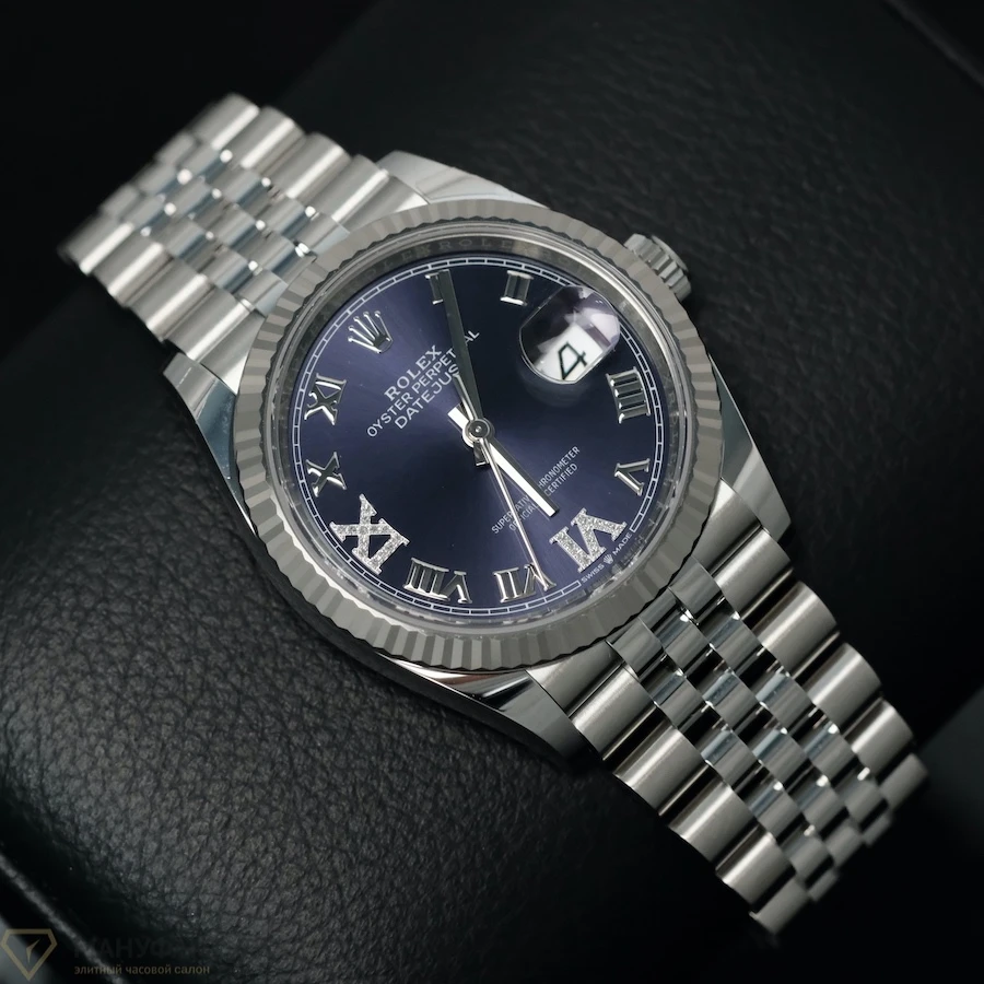 Купить копии элитных часов  Rolex Datejust 36mm Steel &amp; White Gold Purple Dial 126234: в наличии!