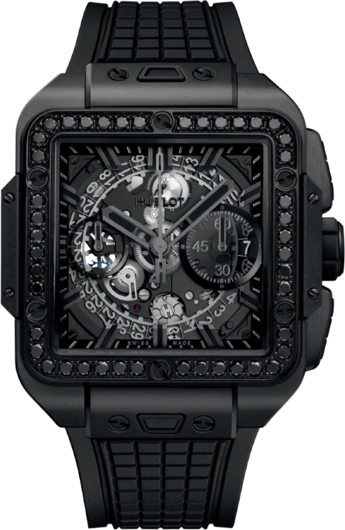 Купить копии элитных часов  Hublot Square Bang 821CX0140RX1200: в наличии!