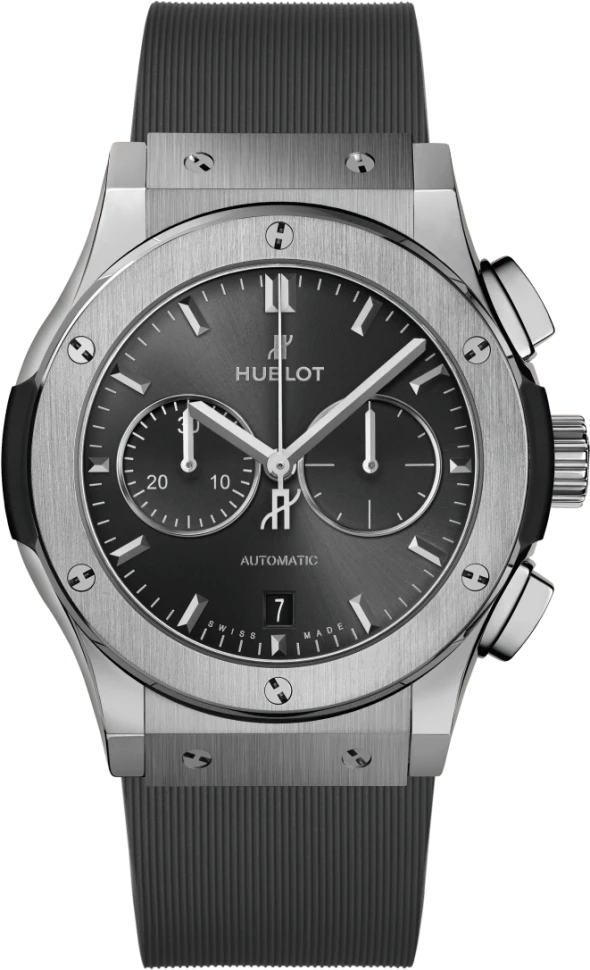 Купить копии элитных часов  Hublot Classic Fusion Racing Grey Chronograph Titanium 541.NX.7070.RX: в наличии!