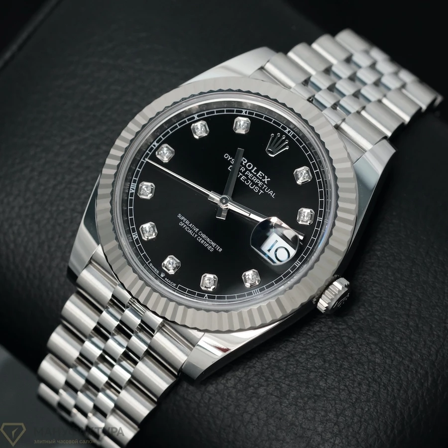 Купить копии элитных часов  Rolex Datejust 41mm Diamonds Oystersteel 126334: в наличии!