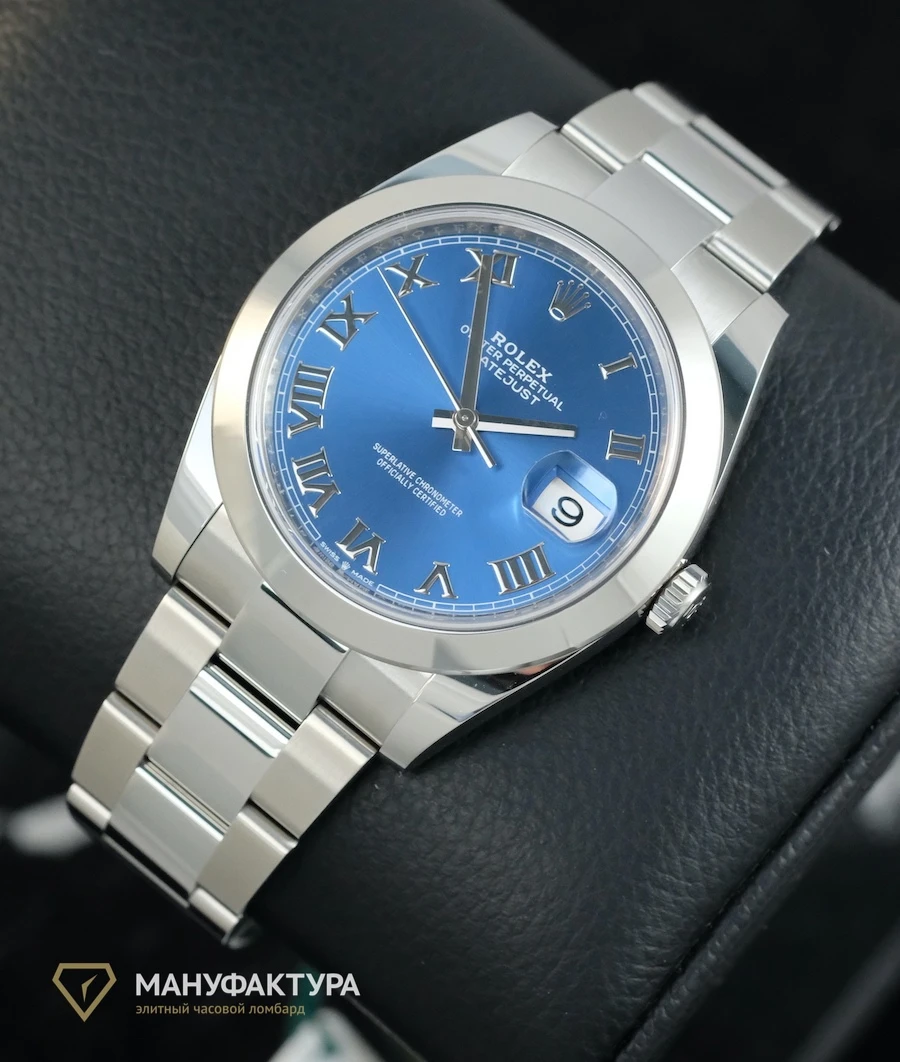 Купить копии элитных часов  Rolex Oyster Perpetual Datejust II 41mm Blue Azzurro 126300: в наличии!