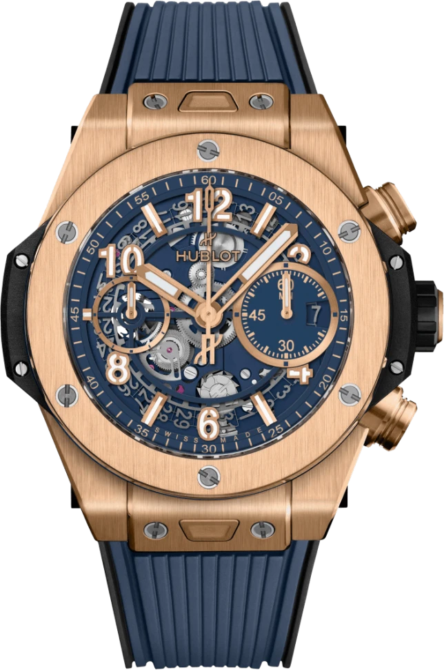 Купить копии элитных часов  Hublot Big Bang Unico King Gold Blue 441.OX.5181.RX: в наличии!