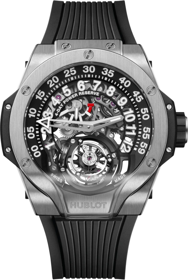 Купить копии элитных часов  Hublot MP-13 Tourbillon Bi-axis Retrograde 913.NX.1170.RX: в наличии!