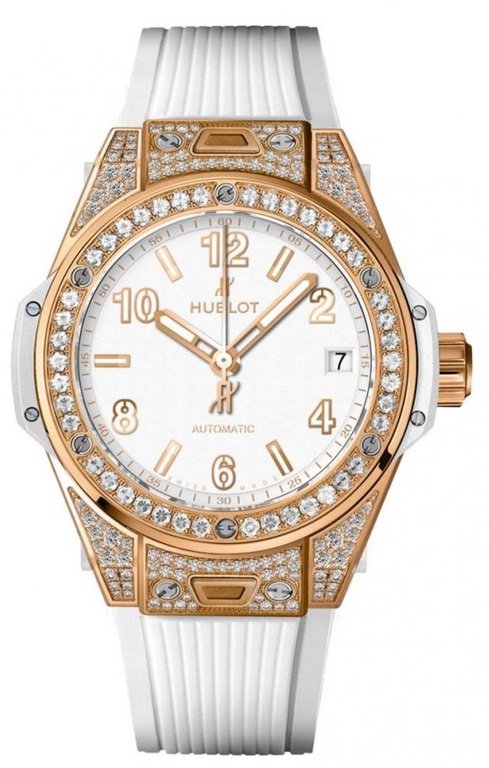 Big Bang One Click King Gold White Pave 39 mm