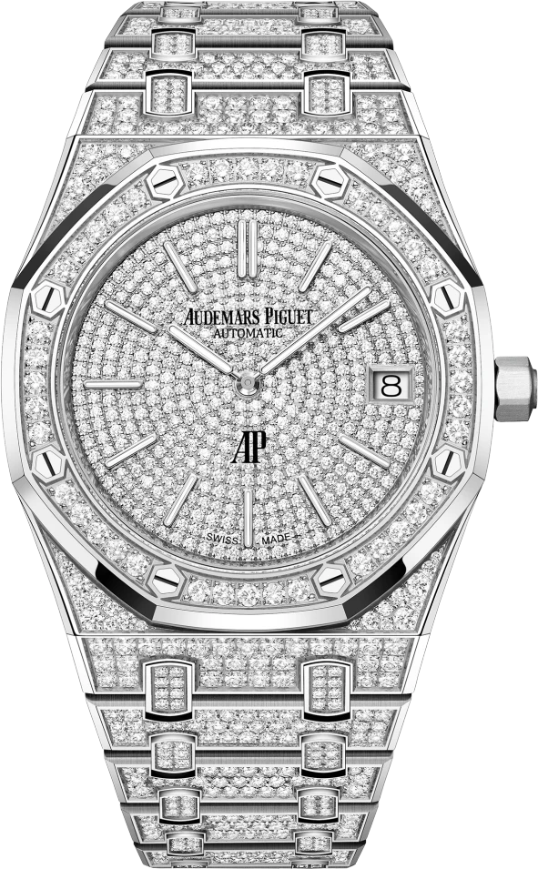 Купить копии элитных часов  Audemars Piguet Royal Oak Jumbo Extra-thin 16202BC.ZZ.1241BC.01: в наличии!
