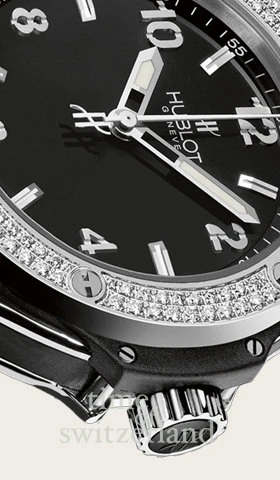 Купить копии элитных часов  Hublot Big Bang Steel Pave 38 361.SX.1270.RX.1704: в наличии!