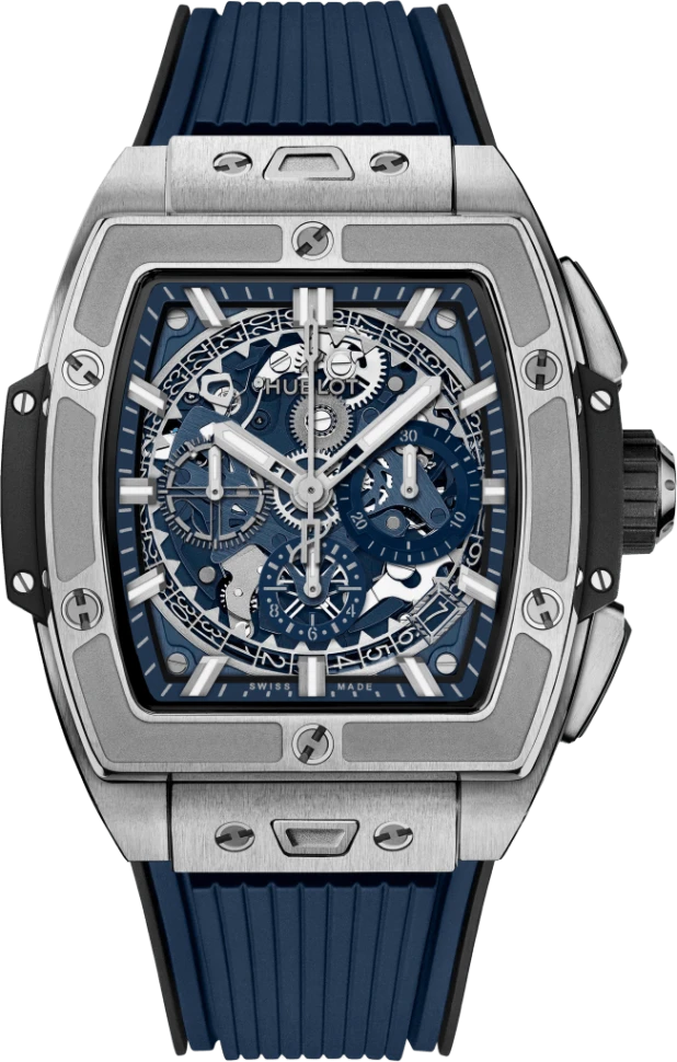 Купить копии элитных часов  Hublot Spirit Of Big Bang Titanium Blue 642.NX.7170.RX: в наличии!