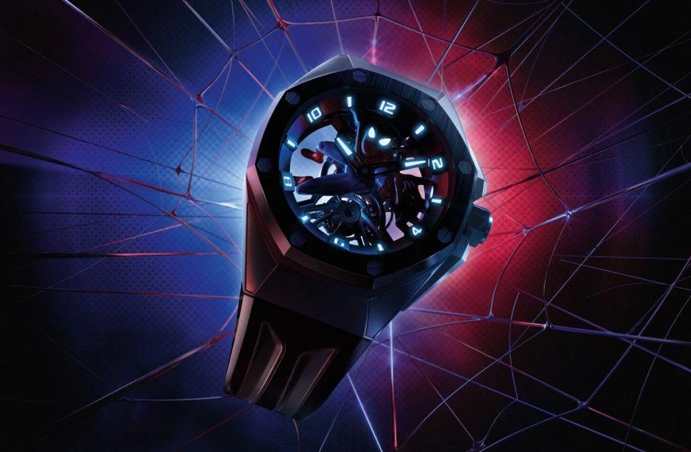 Купить копии элитных часов  Audemars Piguet Royal Oak Concept Tourbillon Spider-man 26631IO.OO.D002CA.01: в наличии!