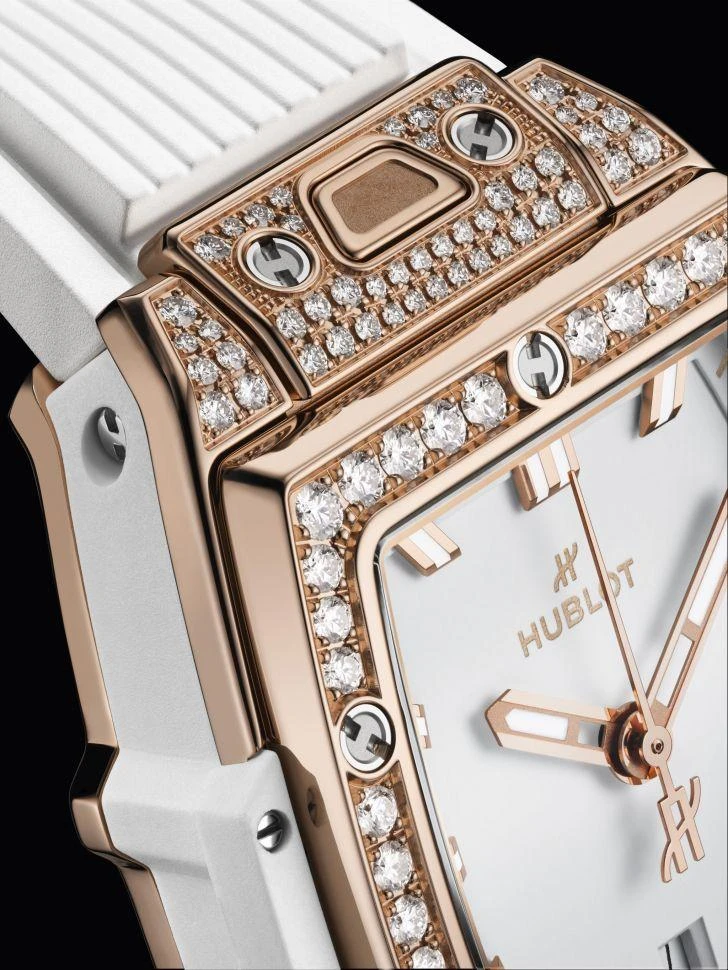 Купить копии элитных часов  Hublot Shaped Spirit Of Big Bang King Gold White Pave 682.OE.2080.RW.1604: в наличии!