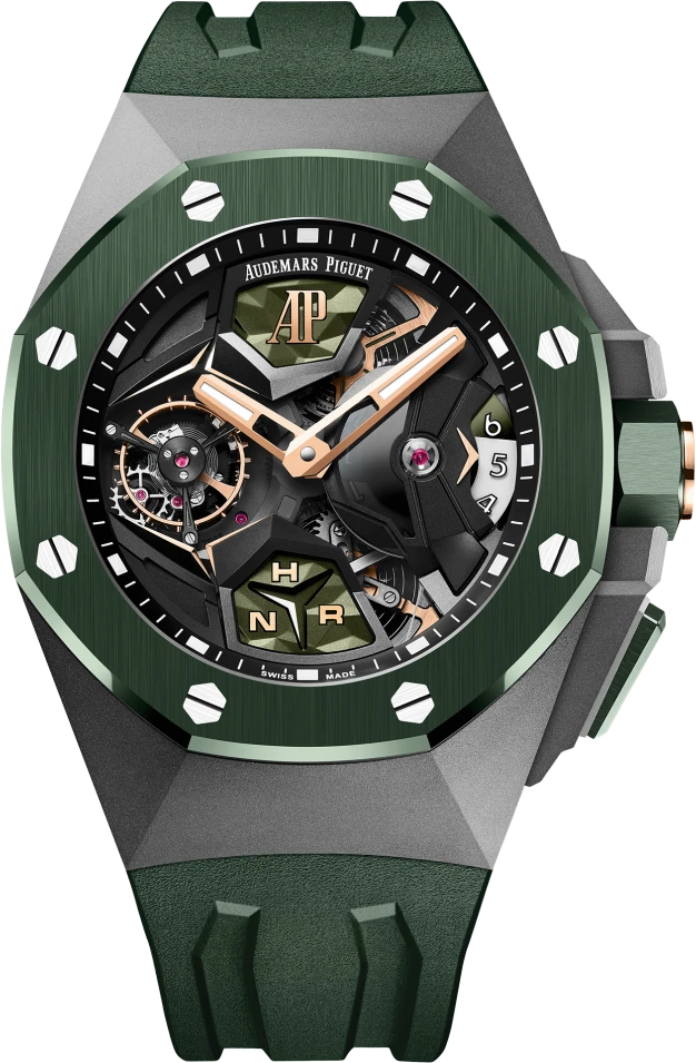 Купить копии элитных часов  Audemars Piguet Royal Oak Concept Flying Tourbillon GMT 26589IO.OO.D056CA.01: в наличии!