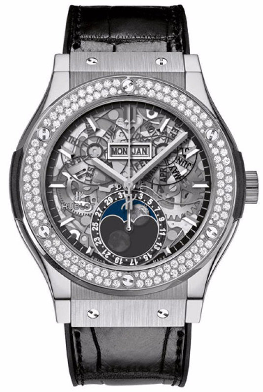 Classic Fusion Aerofusion Moonphase Titanium Diamonds 45 mm
