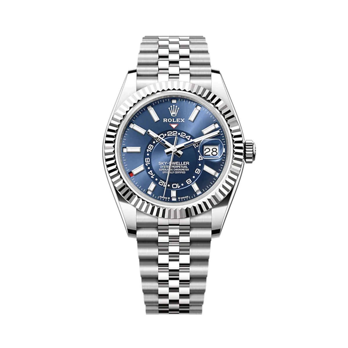 Купить копии элитных часов  Rolex Oyster Perpetual Sky-Dweller Blue Dial 336934: в наличии!
