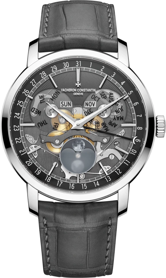 Купить копии элитных часов  Vacheron Constantin Traditionnelle Сomplete Calendar Openface 4020T/000G-B655: в наличии!