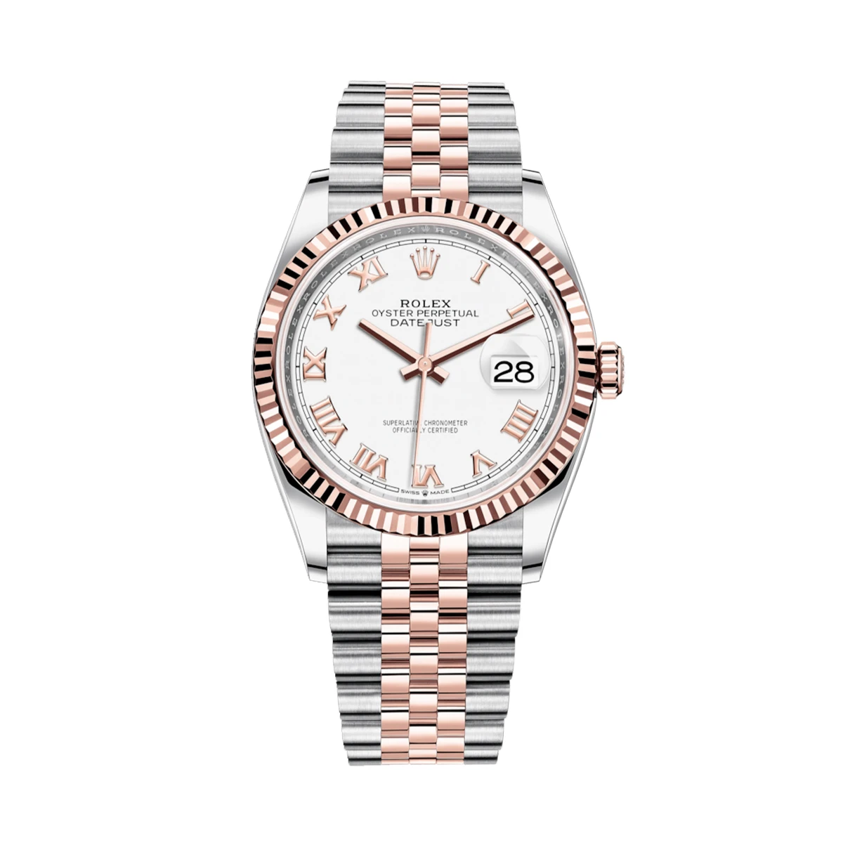 Купить копии элитных часов  Rolex Datejust 36 mm Steel and Everose Gold 126231: в наличии!