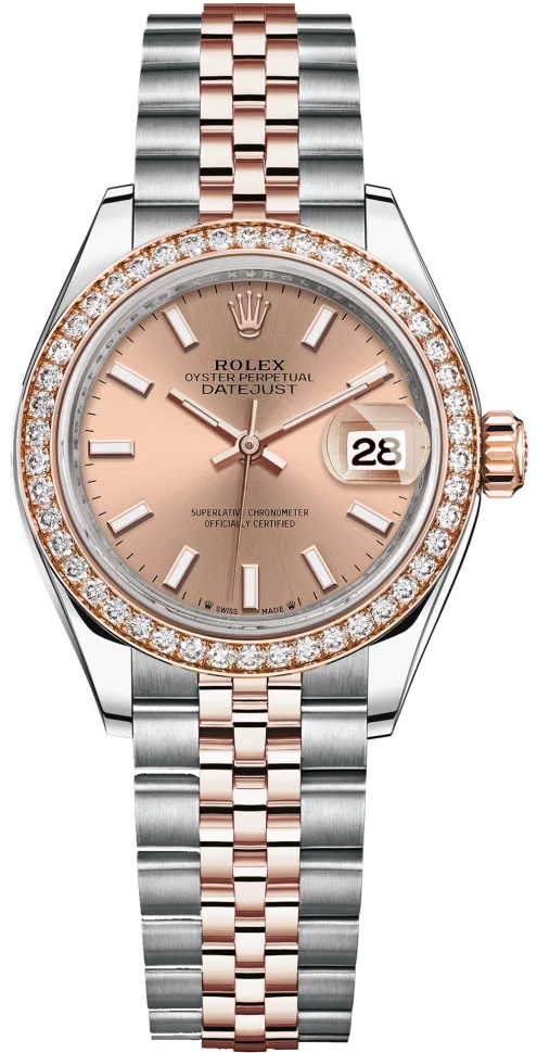 Купить копии элитных часов  Rolex Lady-Datejust Oyster Perpetual 28 mm m279381rbr-0023: в наличии!