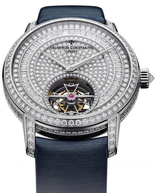 Купить копии элитных часов  Vacheron Constantin Traditionnelle Tourbillon Jewellery 6025T/000G-B635: в наличии!