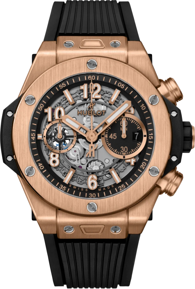 Купить копии элитных часов  Hublot Big Bang Unico King Gold 421.OX.1180.RX: в наличии!
