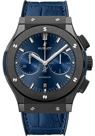 Classic Fusion Ceramic Blue Chronograph Titanium Bracelet