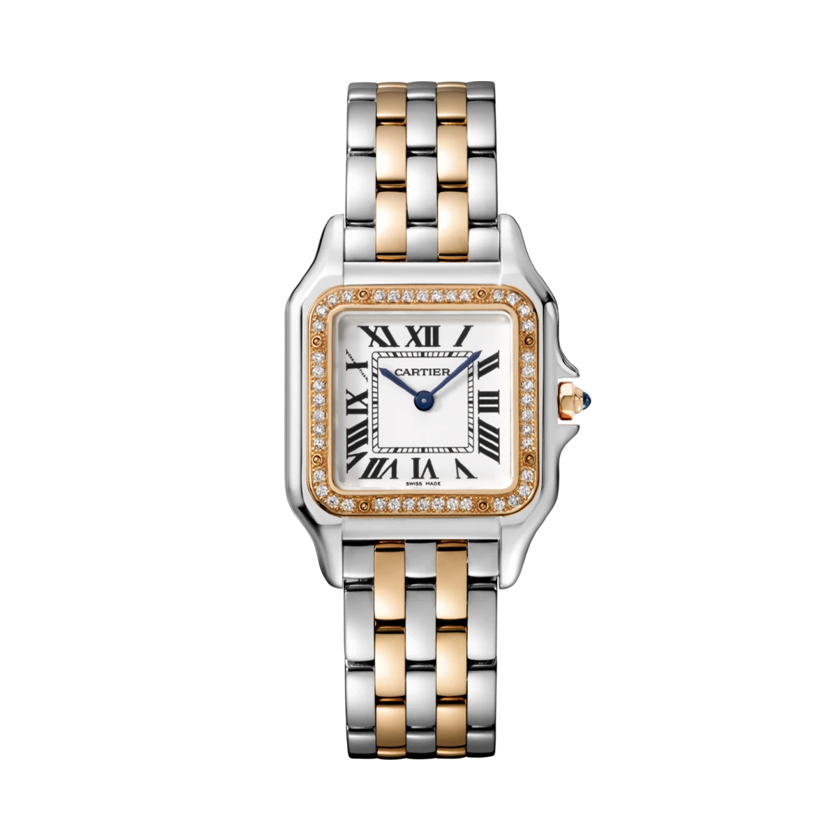 Купить копии элитных часов  Cartier Panthere Medium Steel/Rose Gold Diamonds W3PN0007: в наличии!